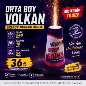 Orta Boy Volkan 50 Adet Toptan Venüs Konik 667